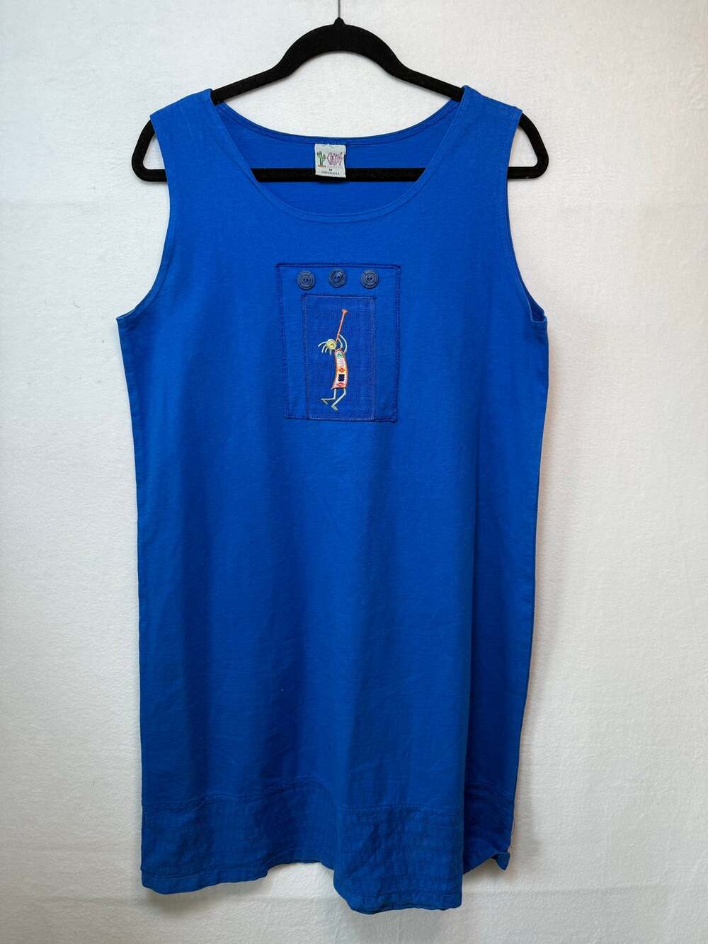 Vintage Cactus California 100% Cotton Sleeveless Dress, Size Large
